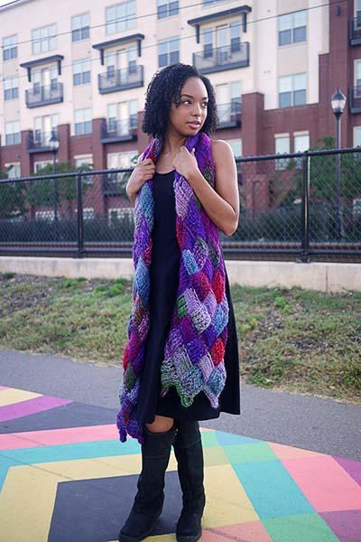 Euclid Scarf Pattern Universal Yarn