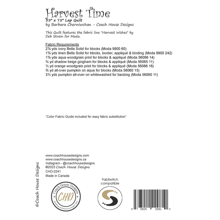 Harvest Time Quilt Pattern