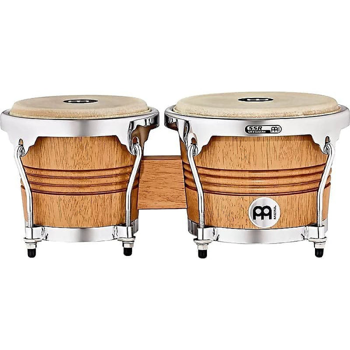 Meinl WB200SNT-M 6 3/4" & 8" Wood Bongos in Super Natural w/ Chrome Hardware