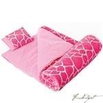 Pink Giraffe Super Plush Sleeping Bag-Fussbudget.com
