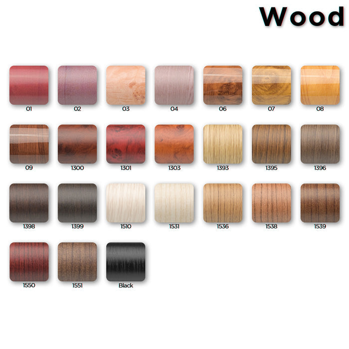 2pcs 5"x10" Wood Grain Chevy Emblem Bowtie Overlay Vinyl Wrap