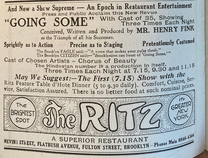 Hudson Theatre, NY. "Friendly Enemies." Feb. 10, 1919.