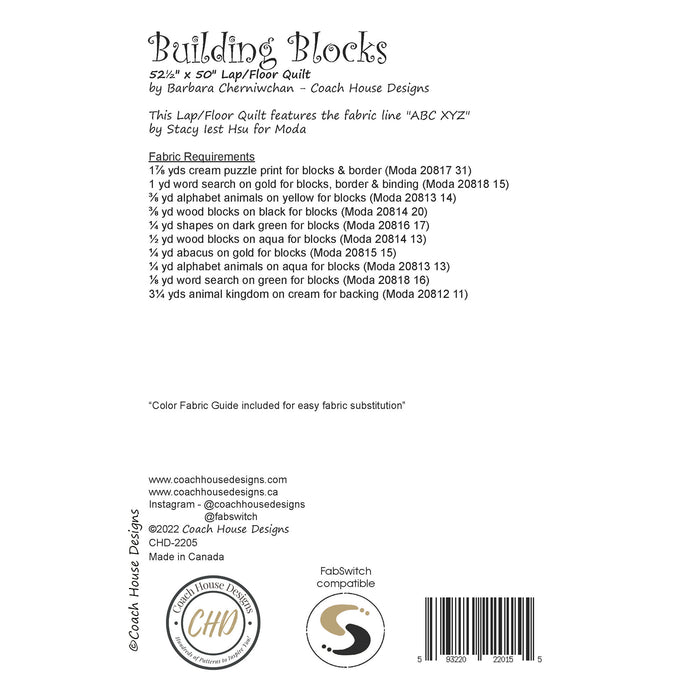 Building Blocks Quilt Pattern