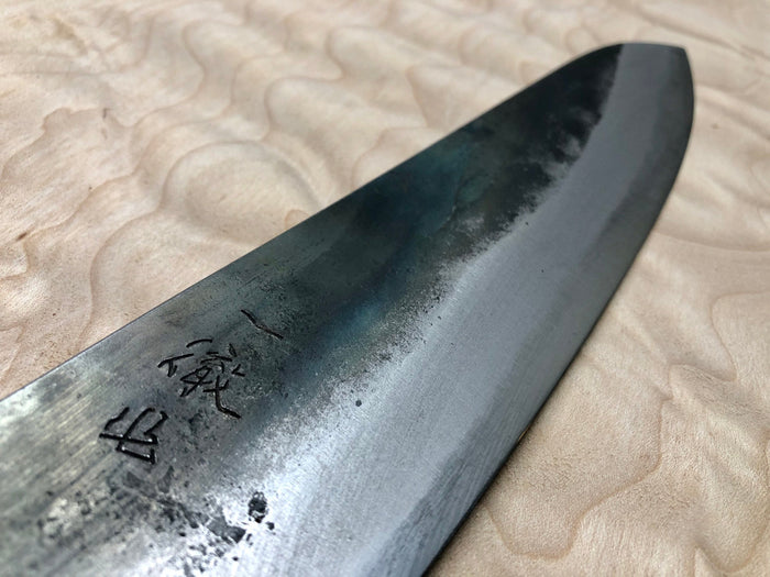 Custom Ittetsu Kurouchi 210 Gyuto - Shirogami White No 1 with Curly Ash and Cocobolo
