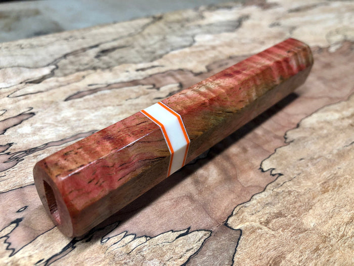 Custom Japanese Knife handle (Wa handle) - Curly Mango