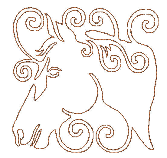 Equine Fantasy Redwork [4x4] 11023 Machine Embroidery Designs