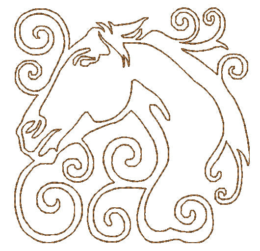 Equine Fantasy Redwork [4x4] 11023 Machine Embroidery Designs