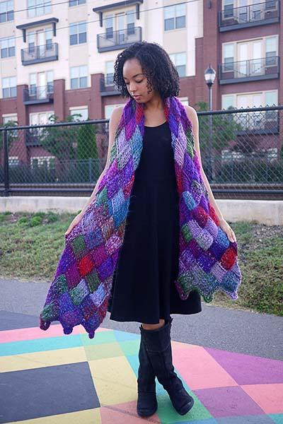 Euclid Scarf Pattern Universal Yarn