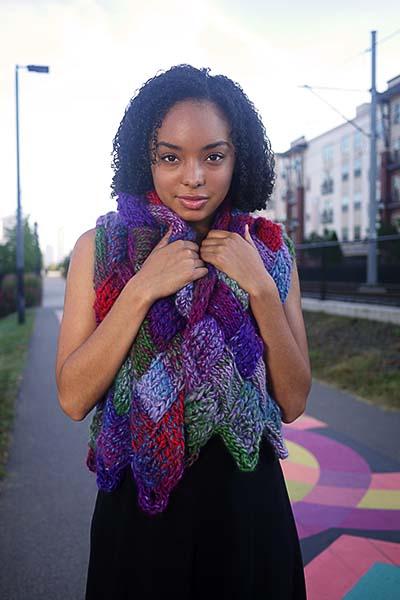 Euclid Scarf Pattern Universal Yarn