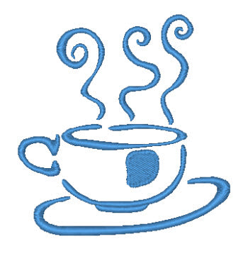 Graphite Style Coffee and Tea [4x4] 11309 Machine Embroidery Designs