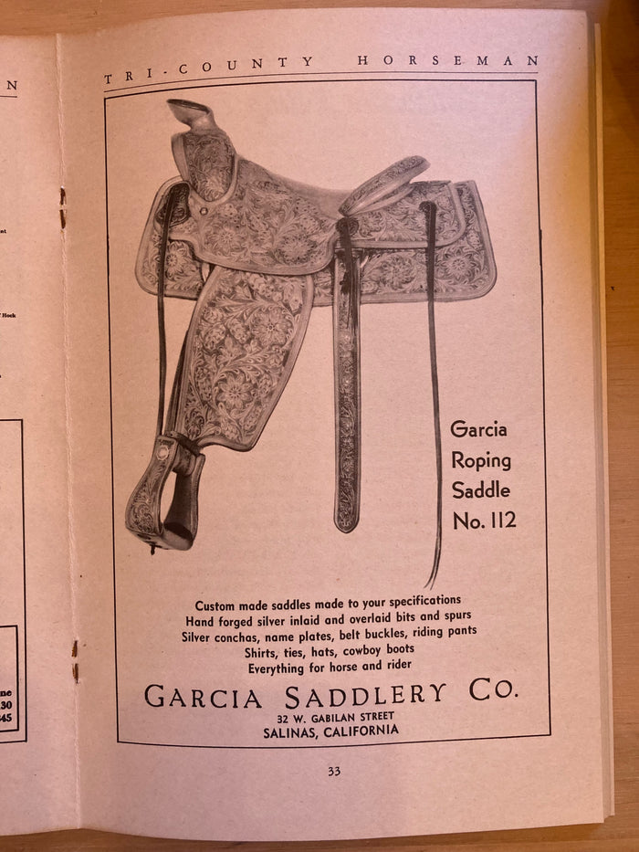 (Booklet/Magazine) Tri-County Horseman: Monterey, Santa Cruz, San Benito. [1947]