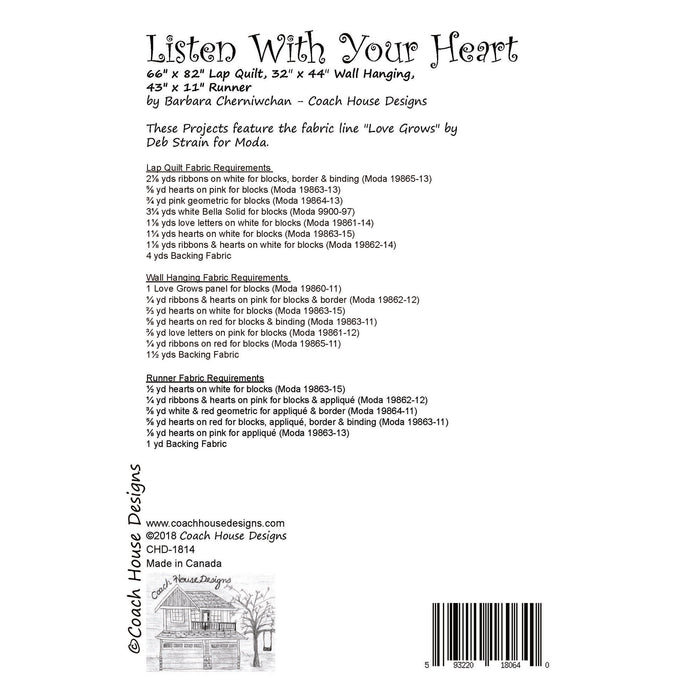 Listen With Your Heart Quilt Pattern
