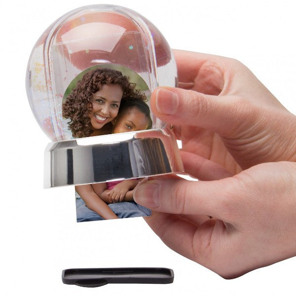 Mini Photo Snow Globe Open