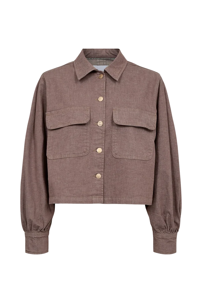Numph Nuamber Elvy Jacket- Deep Taupe - Precious Sparkle