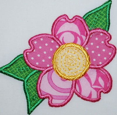 Patchwork Applique Flowers [4x4] 11108 Machine Embroidery Designs