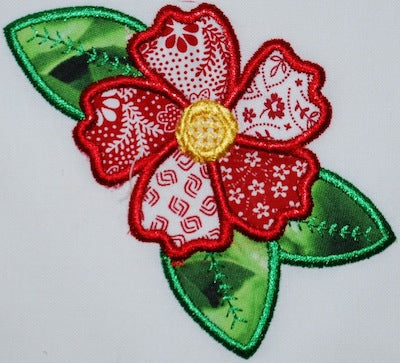 Patchwork Applique Flowers [4x4] 11108 Machine Embroidery Designs
