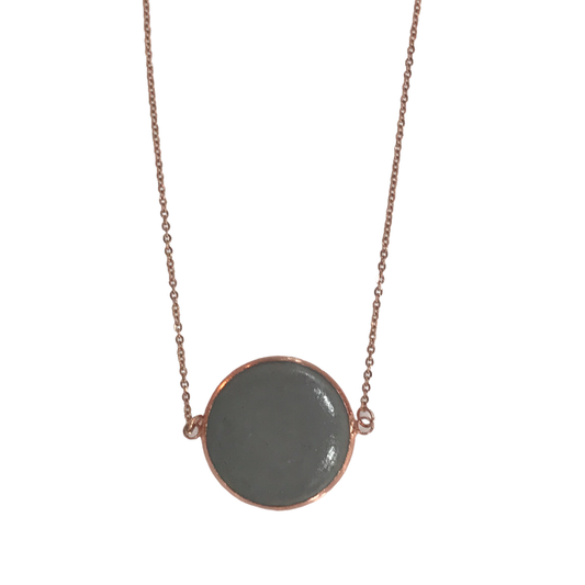 Rose Gold Bezel Concrete Pendant Connector
