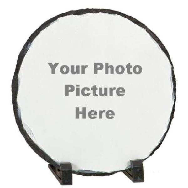 Round Shaped Rock Stone Photo Picturre Slate Blank