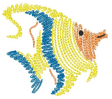Sea Friends Redwork [4x4] 11483 Machine Embroidery Designs