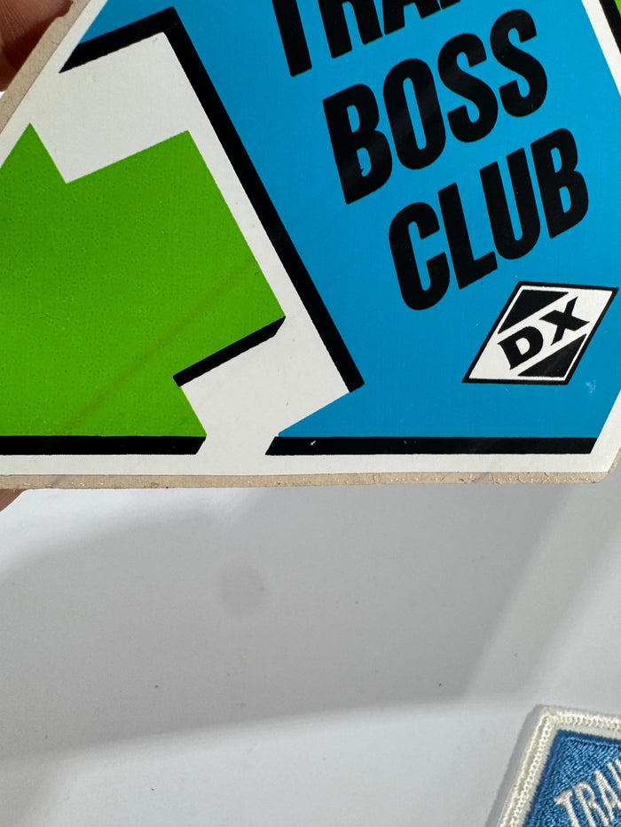 Vintage DX Oil & Gas Trail Boss Club Patch + Sticker Set | Camping Club Mail-In Premium | Retro Outdoor Ephemera