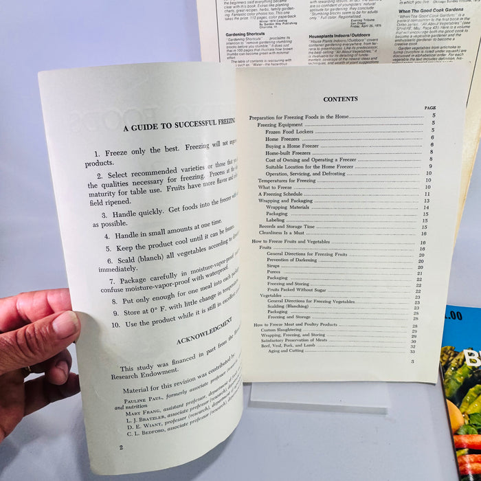 Vintage Home Canning Book Bundle Ball Blue Book No. 29 Ortho All About Pickling & Michigan Freezing Foods