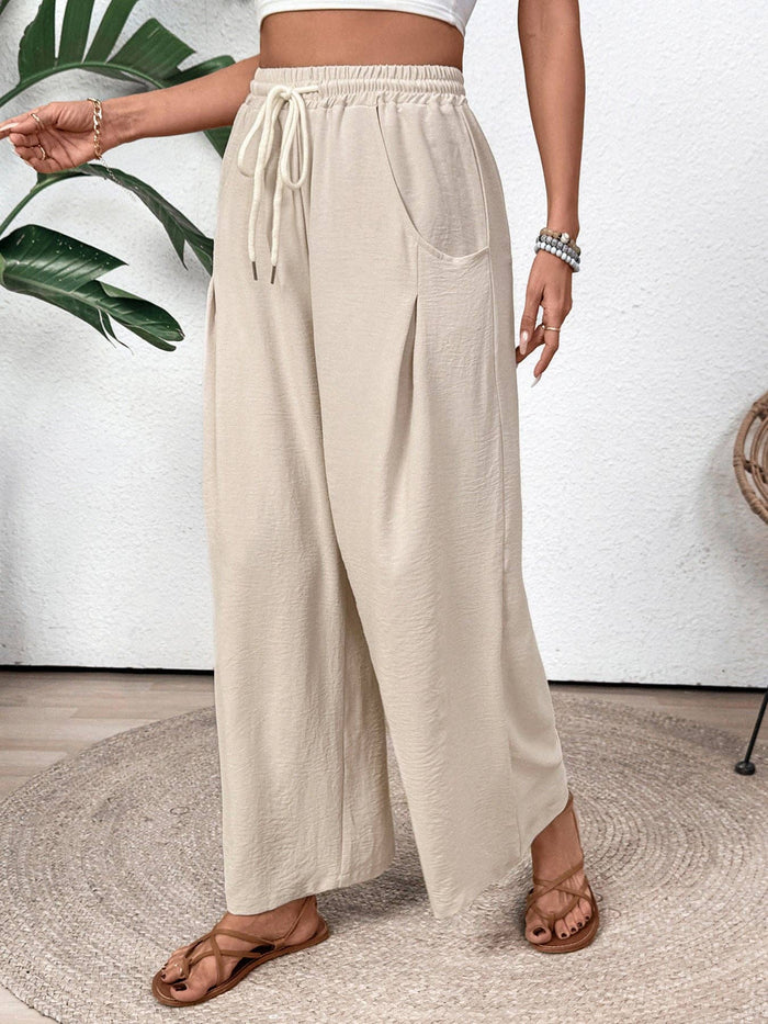 Women's Drawstring Wide Leg Pants Casual Vacation – alternate view 6