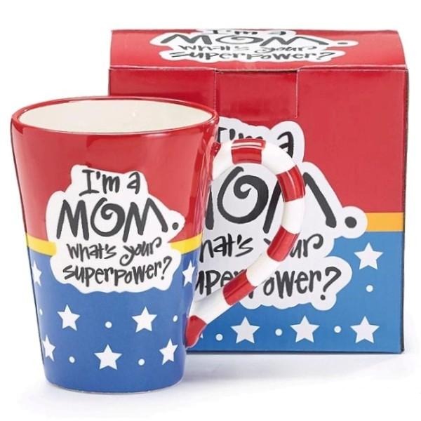 Wonder Woman Mom SuperPower 12 oz. Coffee Mug with Gift Box