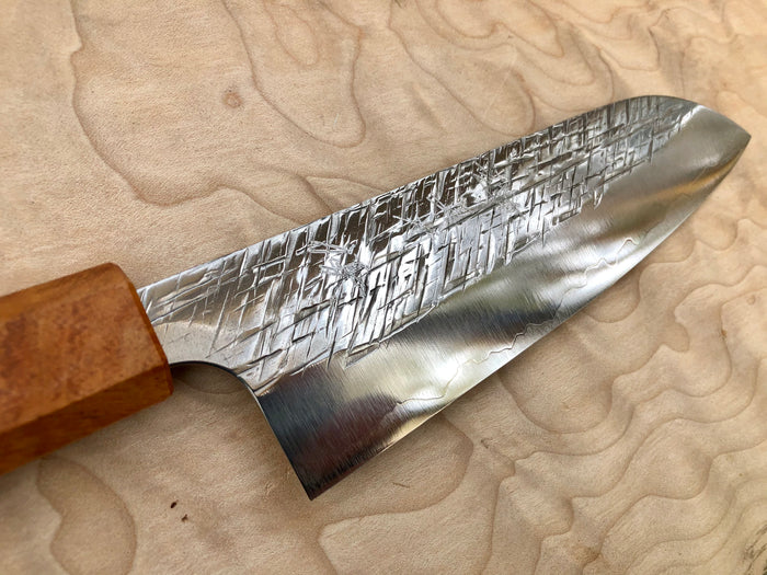 Yu Kurosaki Raijin Cobalt Special Steel Hammered Santoku Knife 165mm
