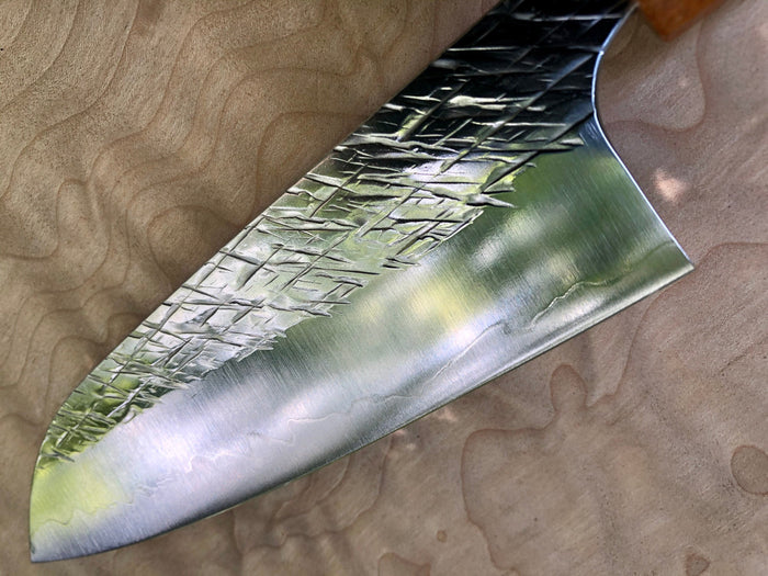 Yu Kurosaki Raijin Cobalt Special Steel Hammered Santoku Knife 165mm